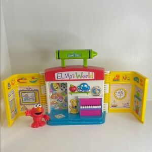 Sesame Street Elmo's World Talking Playset Rare Vintage Kids Toy w Elmo Figure